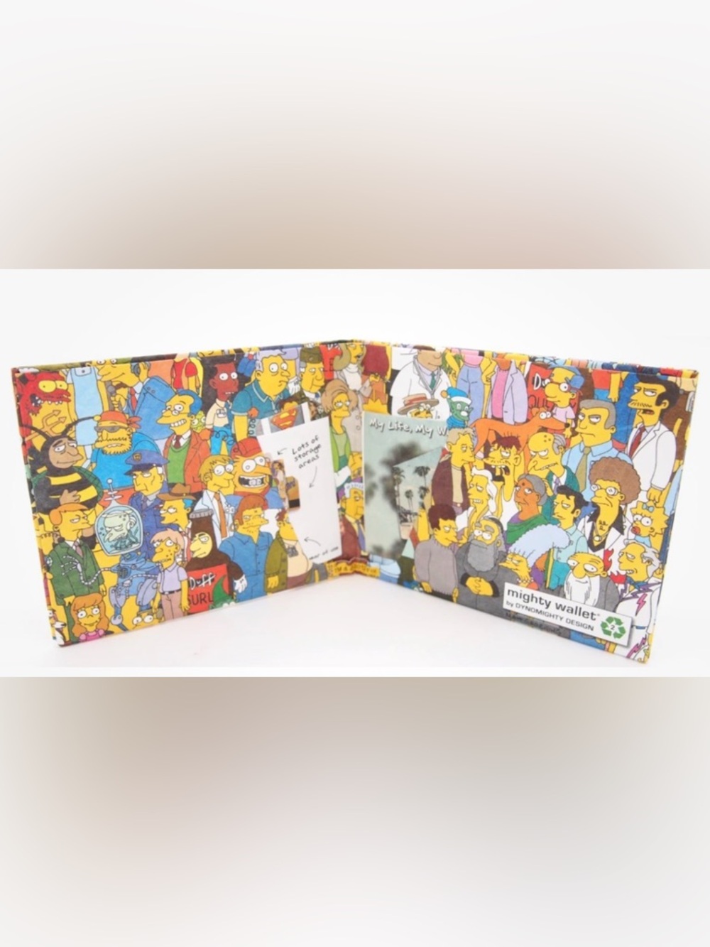 Simpsons Character Print Bifold Wallet in Yellow Multicolor